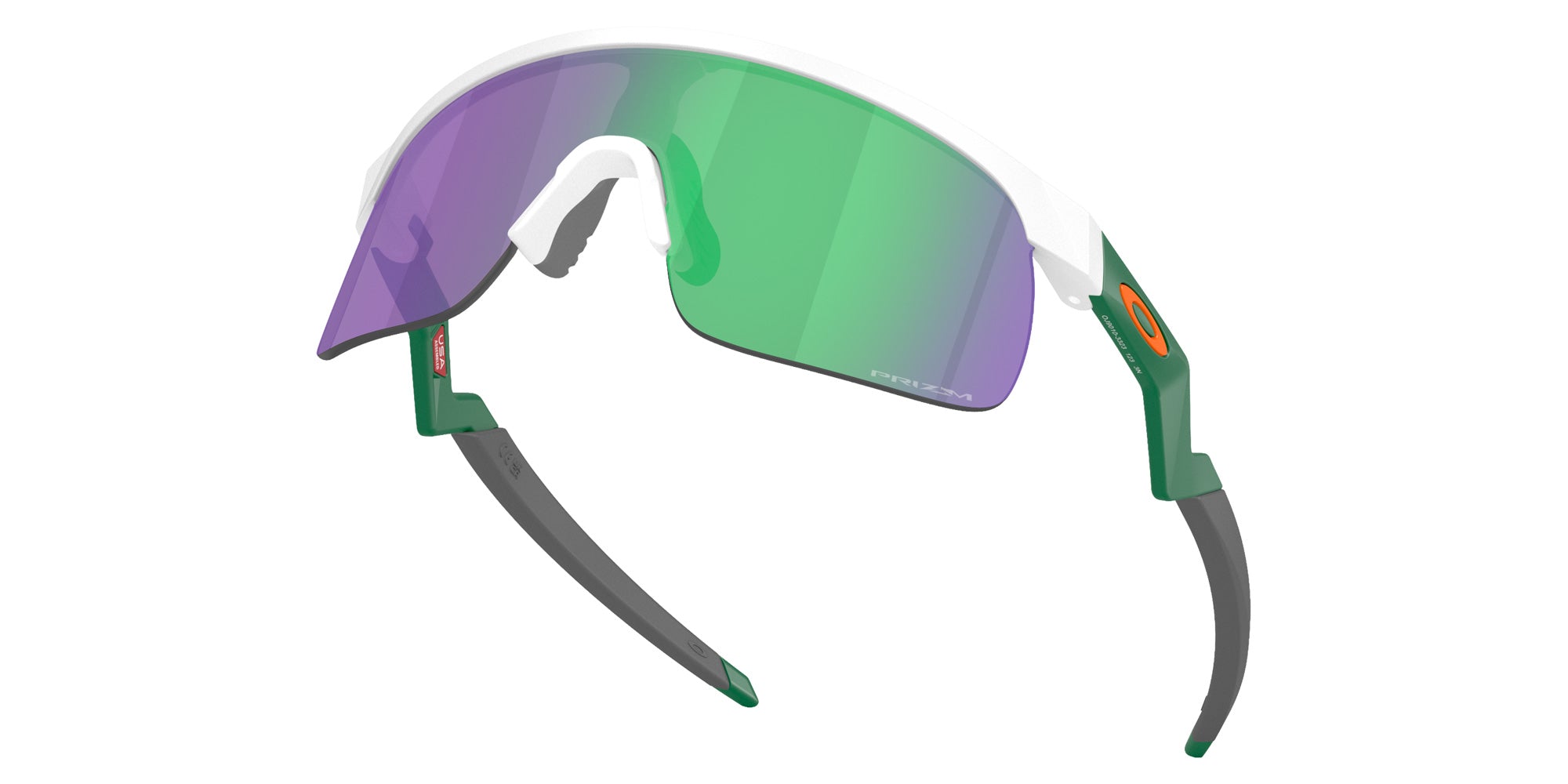 Oakley® OJ9010 RESISTOR OJ9010 901033 23 Sunglasses - Matte White / Prizm Jade Mirrored