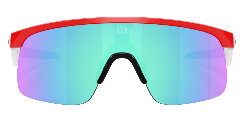 Oakley® OJ9010 RESISTOR OJ9010 901035 23 Sunglasses - Matte Redline / Prizm Sapphire Mirrored