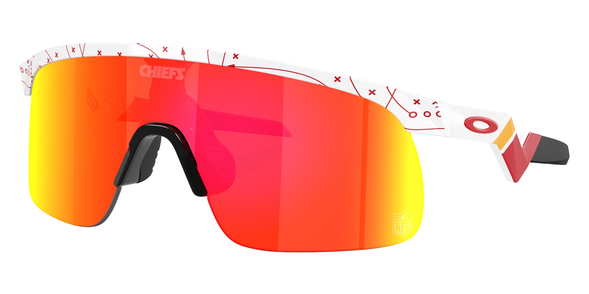 Oakley® OJ9010 RESISTOR OJ9010 901037 23 Sunglasses - White / Prizm Ruby Mirrored