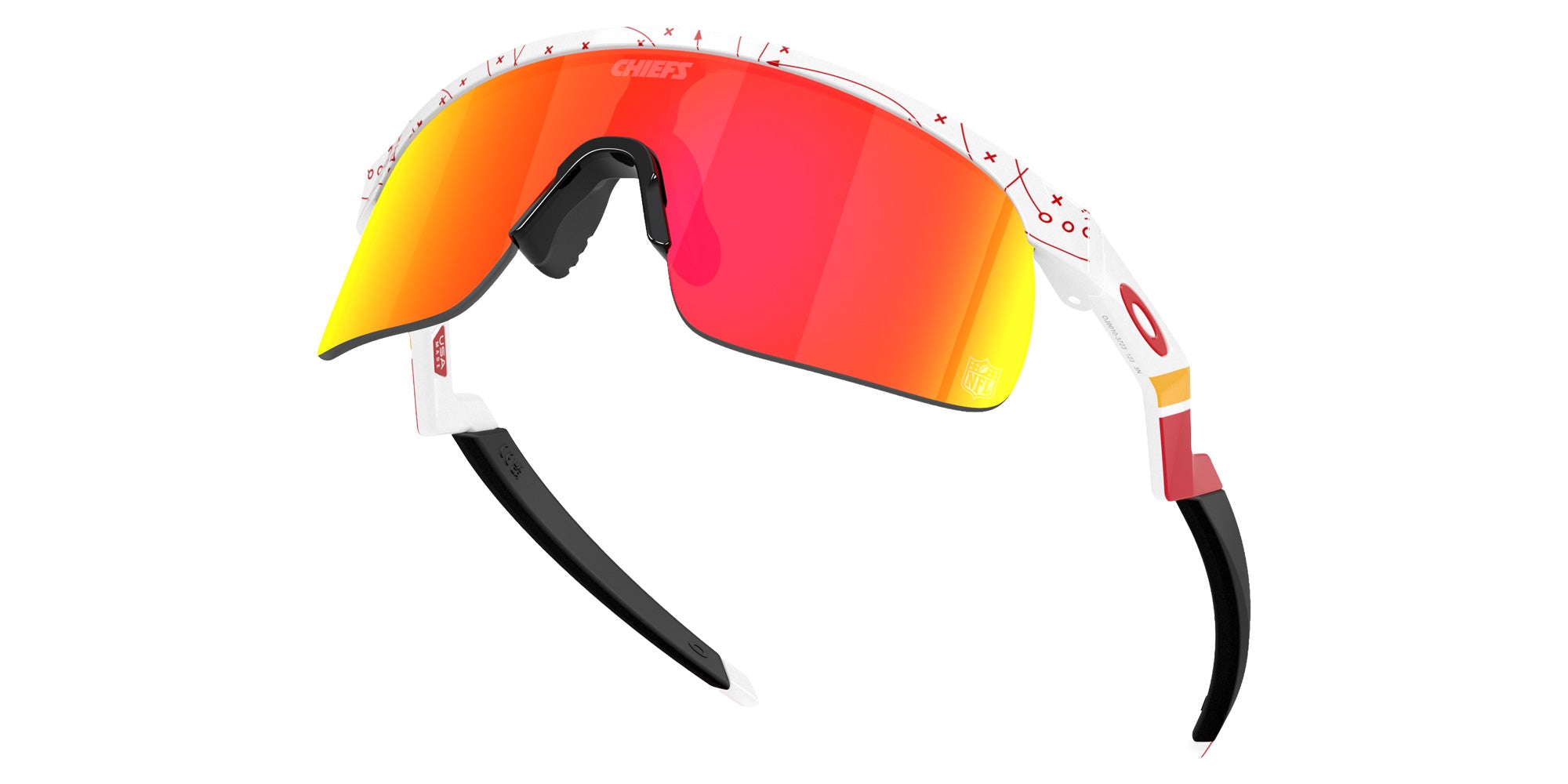 Oakley® OJ9010 RESISTOR OJ9010 901037 23 Sunglasses - White / Prizm Ruby Mirrored