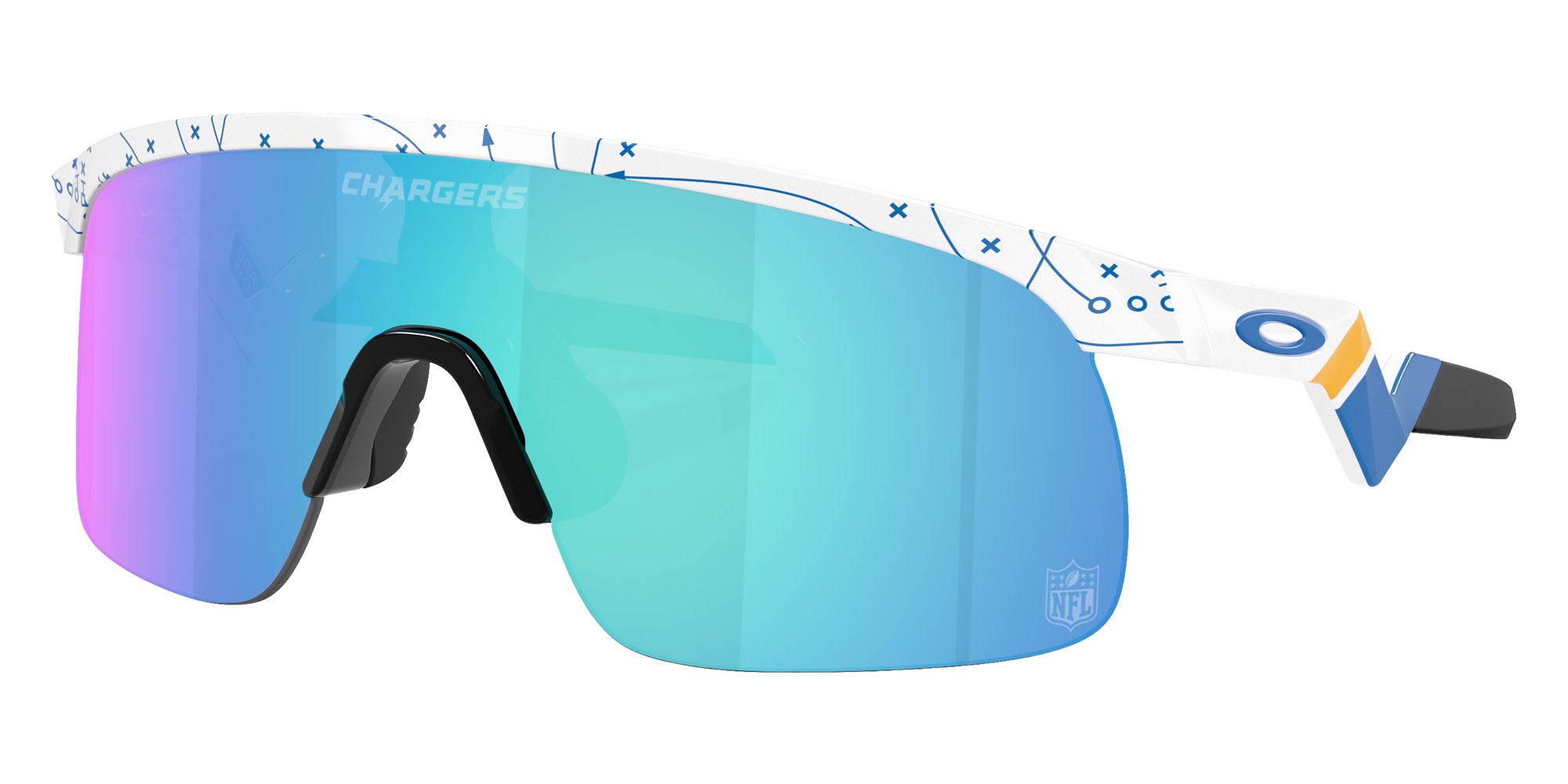 Oakley® OJ9010 RESISTOR OJ9010 901038 23 Sunglasses - White / Prizm Sapphire Mirrored 901038