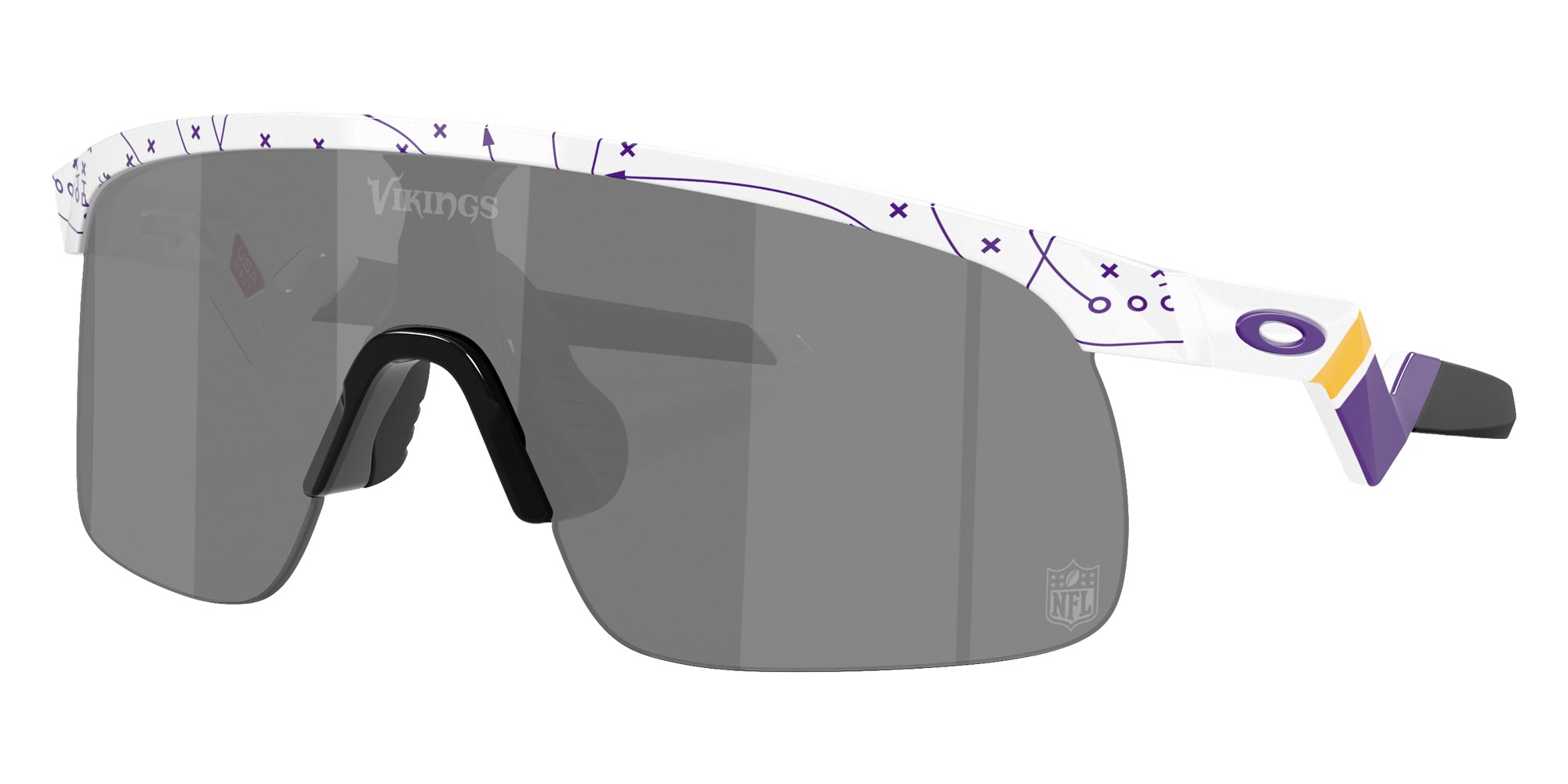 Oakley® OJ9010 RESISTOR OJ9010 901040 23 Sunglasses - 25 Play White / Prizm Black Mirrored