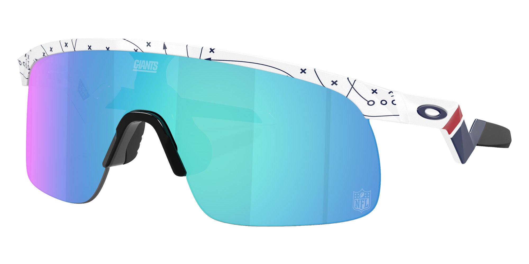 Oakley® OJ9010 RESISTOR OJ9010 901041 23 Sunglasses - 25 Play White / Prizm Sapphire Mirrored