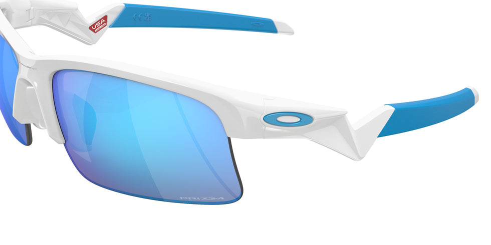 Oakley® OJ9013 CAPACITOR OJ9013 901302 62 Sunglasses - Polished White / Prizm Sapphire Mirrored