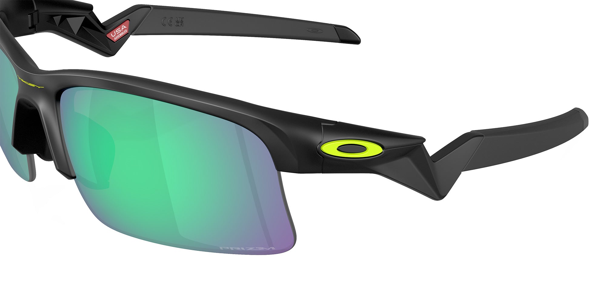 Oakley® OJ9013 CAPACITOR OJ9013 901311 62 Sunglasses - Matte Black / Prizm Road Jade Mirrored