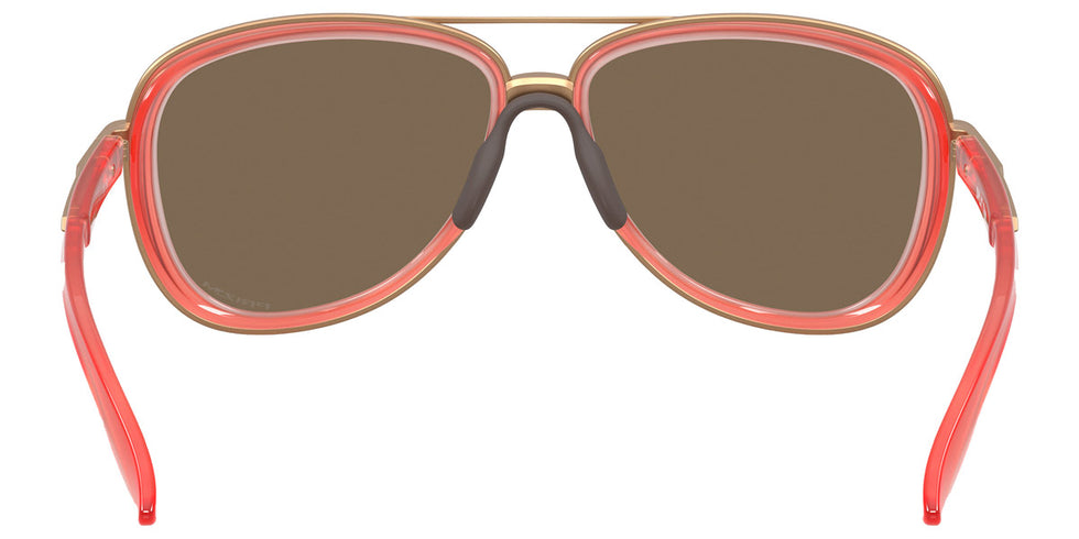 Oakley® OO4129 Split Time OO4129 412930 58 - Matte Translucent Peach/Prizm Rose Gold Sunglasses