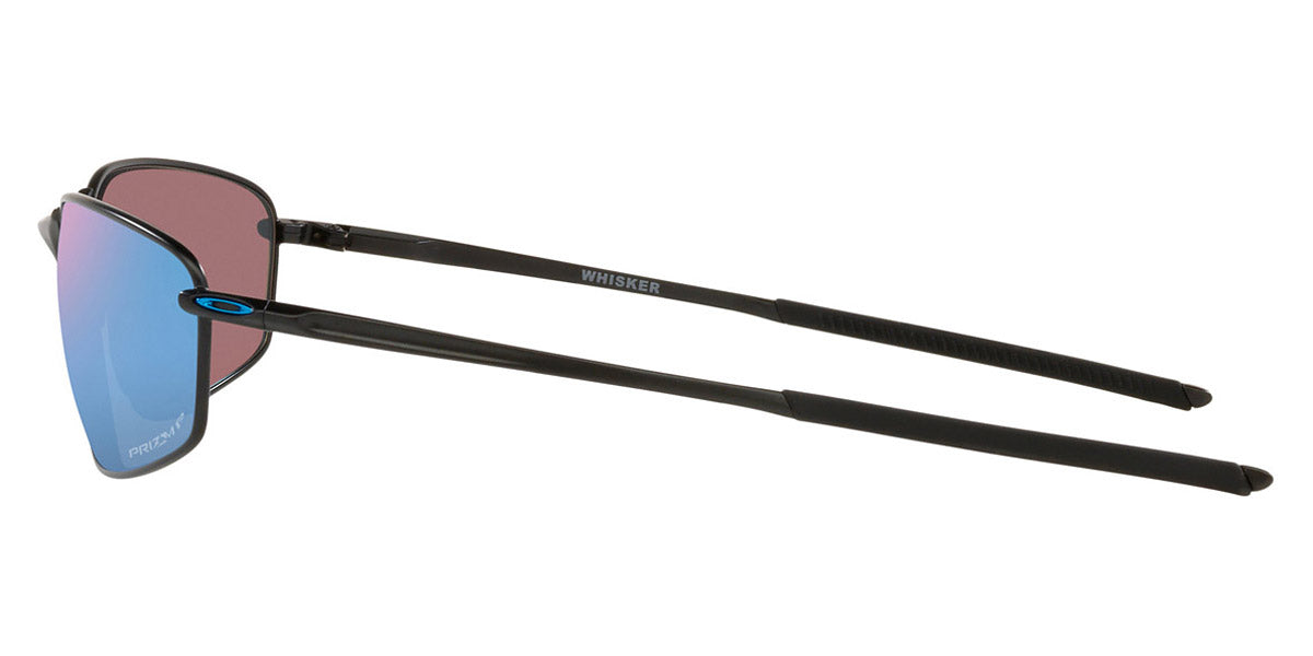 Oakley® OO4141 Whisker OO4141 414111 60 - Satin Black / Prizm Deep Water Polarized Sunglasses