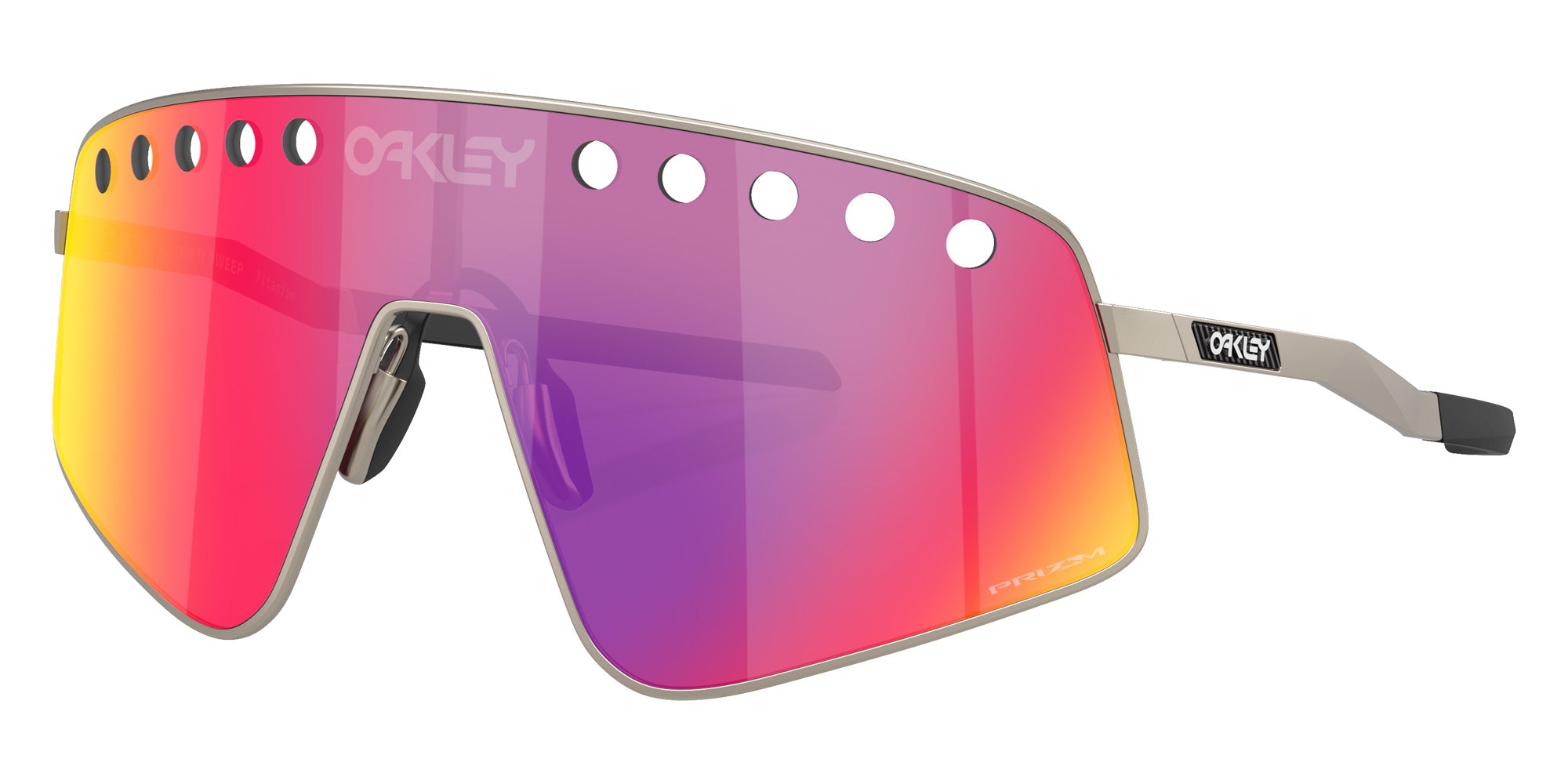 Oakley® OO6025 SUTRO TI SWEEP OO6025 602503 38 Sunglasses - Matte Gunmetal / Prizm Road Mirrored