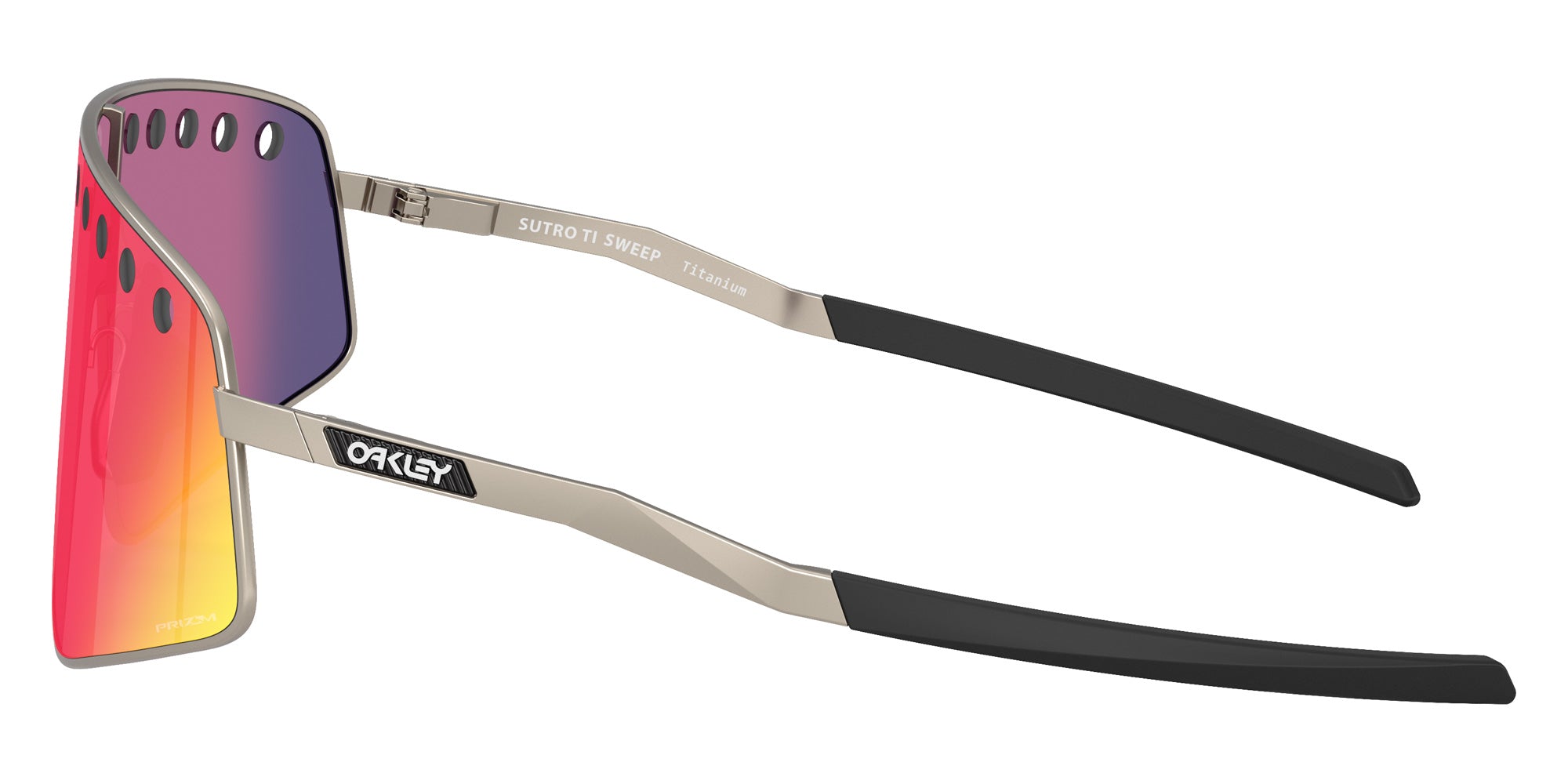 Oakley® OO6025 SUTRO TI SWEEP OO6025 602503 38 Sunglasses - Matte Gunmetal / Prizm Road Mirrored