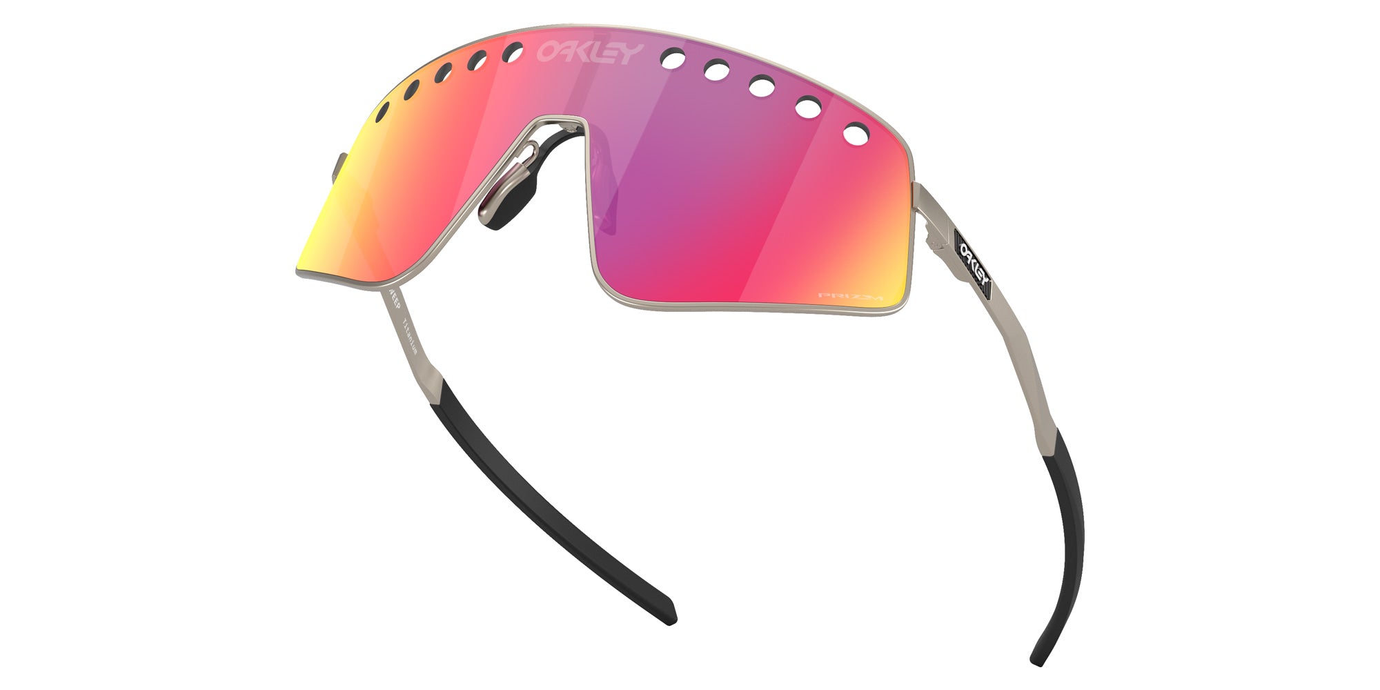 Oakley® OO6025 SUTRO TI SWEEP OO6025 602503 38 Sunglasses - Matte Gunmetal / Prizm Road Mirrored