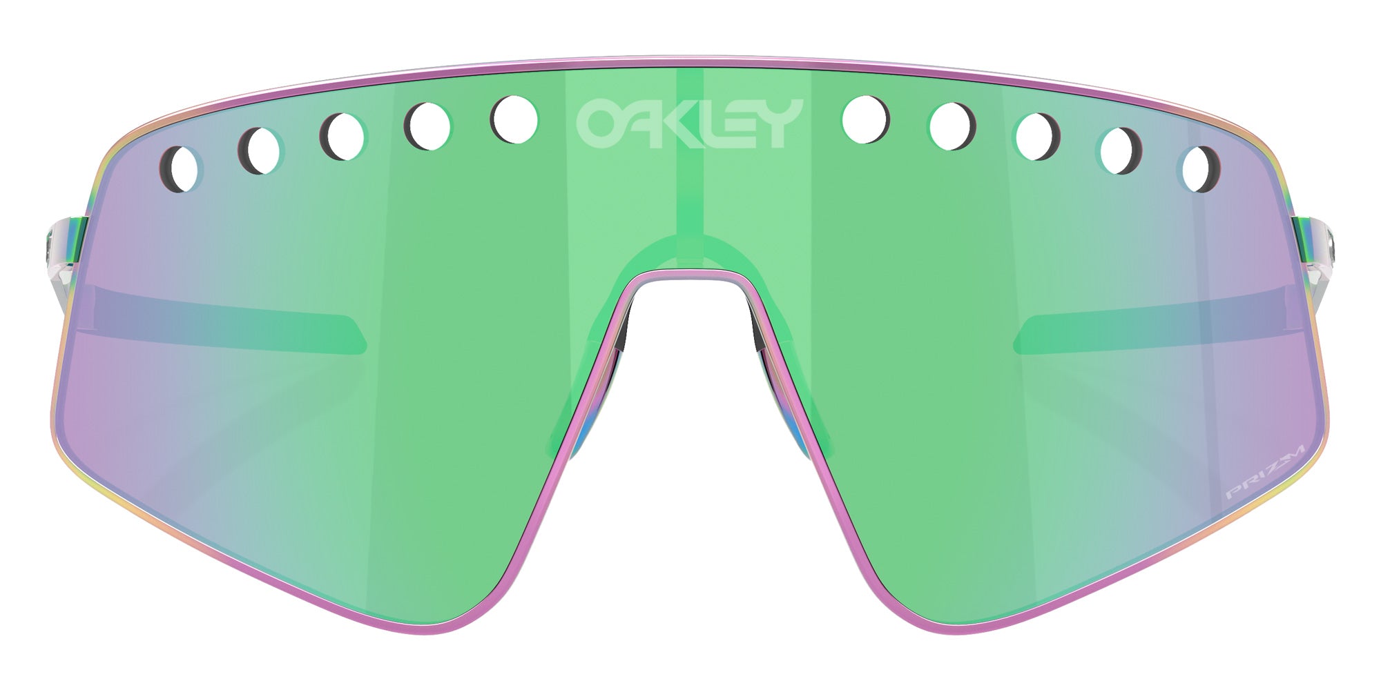 Oakley® OO6025 SUTRO TI SWEEP OO6025 602505 38 Sunglasses - Polished Oil Slick / Prizm Road Jade Mirrored