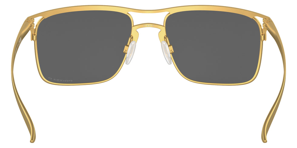 Oakley® OO6048 HOLBROOK TI OO6048 604807 57 Sunglasses - Satin Gold / Prizm Black Polarized Mirrored 604807
