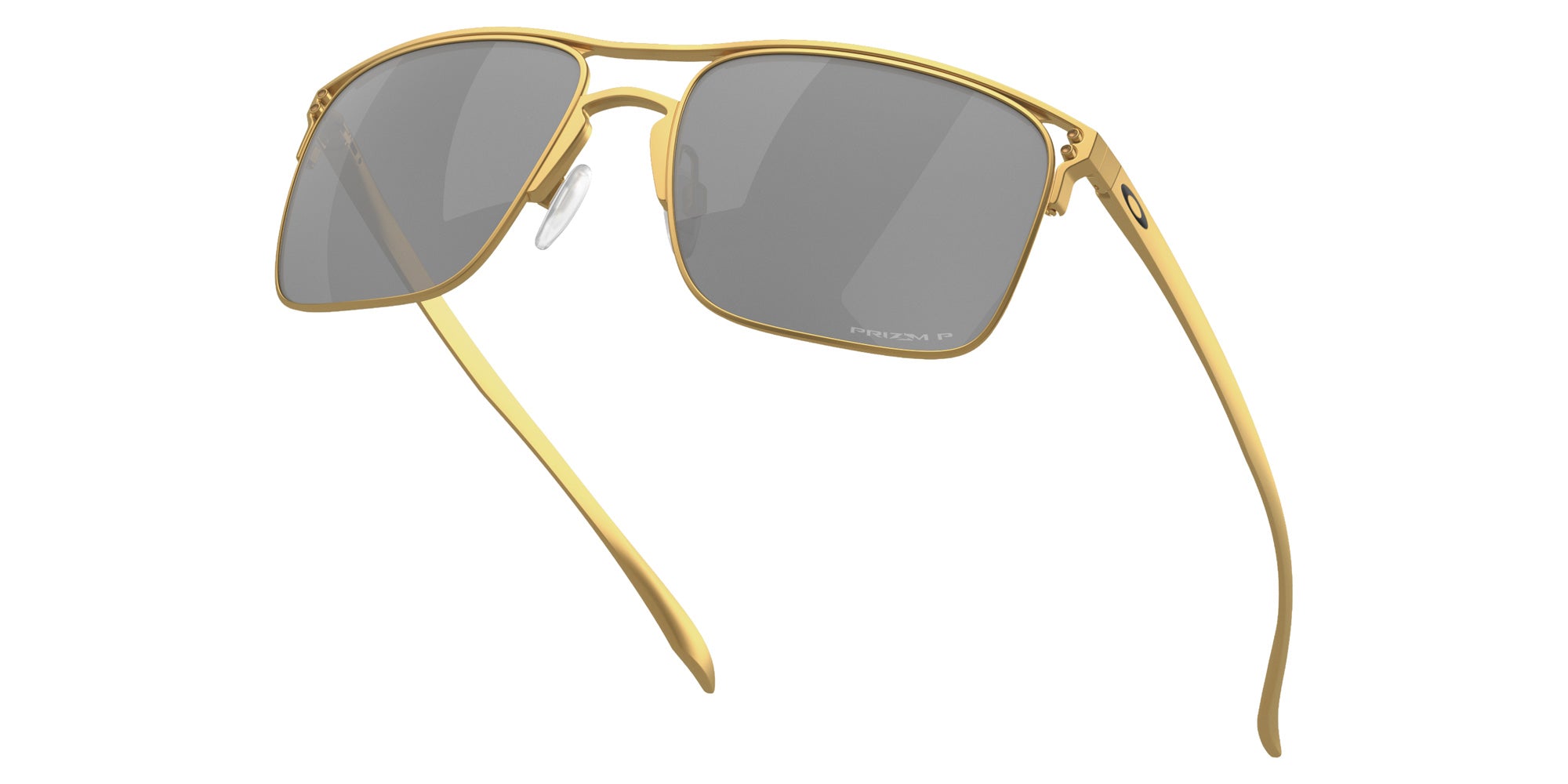 Oakley® OO6048 HOLBROOK TI OO6048 604807 57 Sunglasses - Satin Gold / Prizm Black Polarized Mirrored 604807