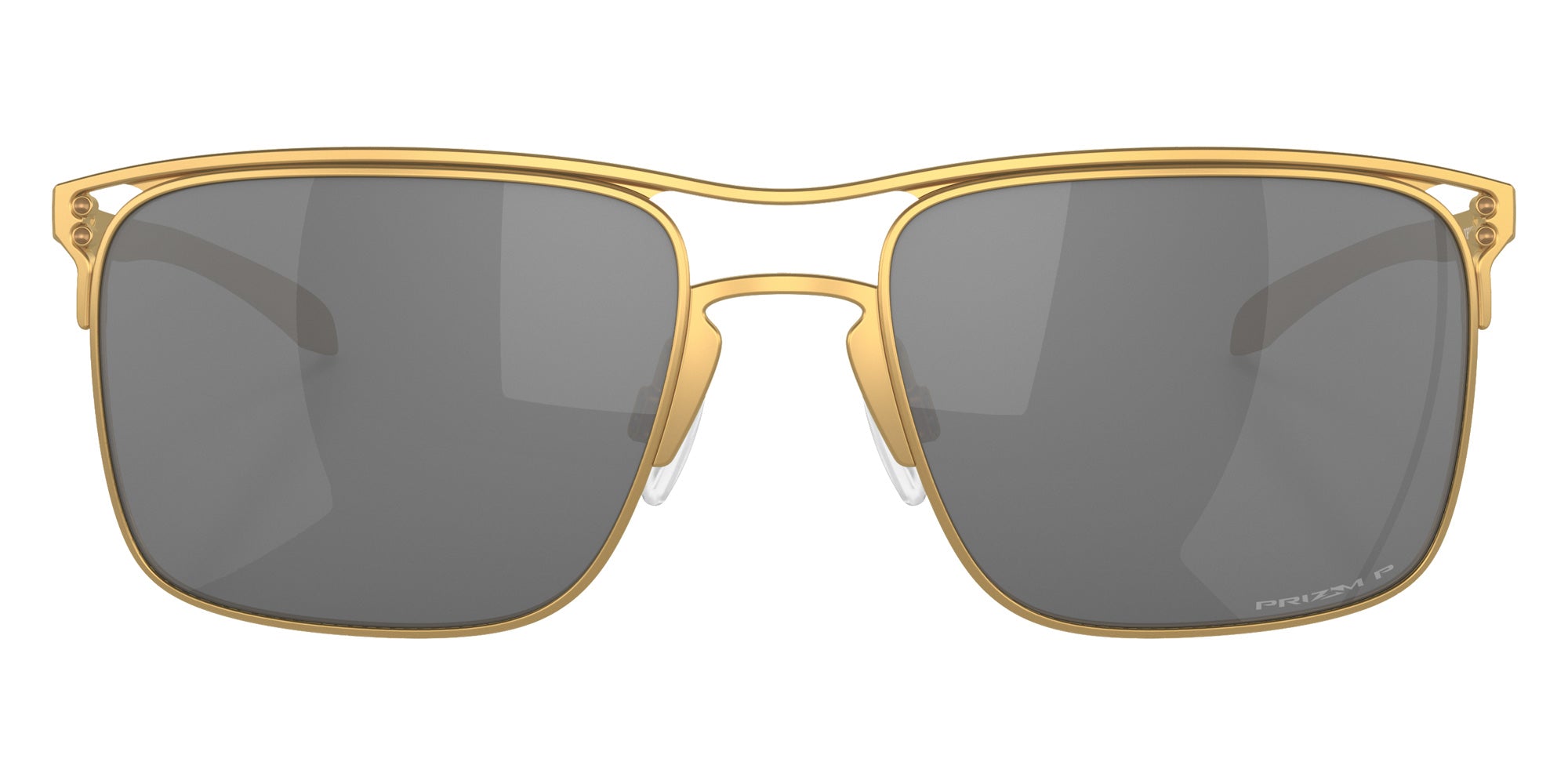 Oakley® OO6048 HOLBROOK TI OO6048 604807 57 Sunglasses - Satin Gold / Prizm Black Polarized Mirrored 604807