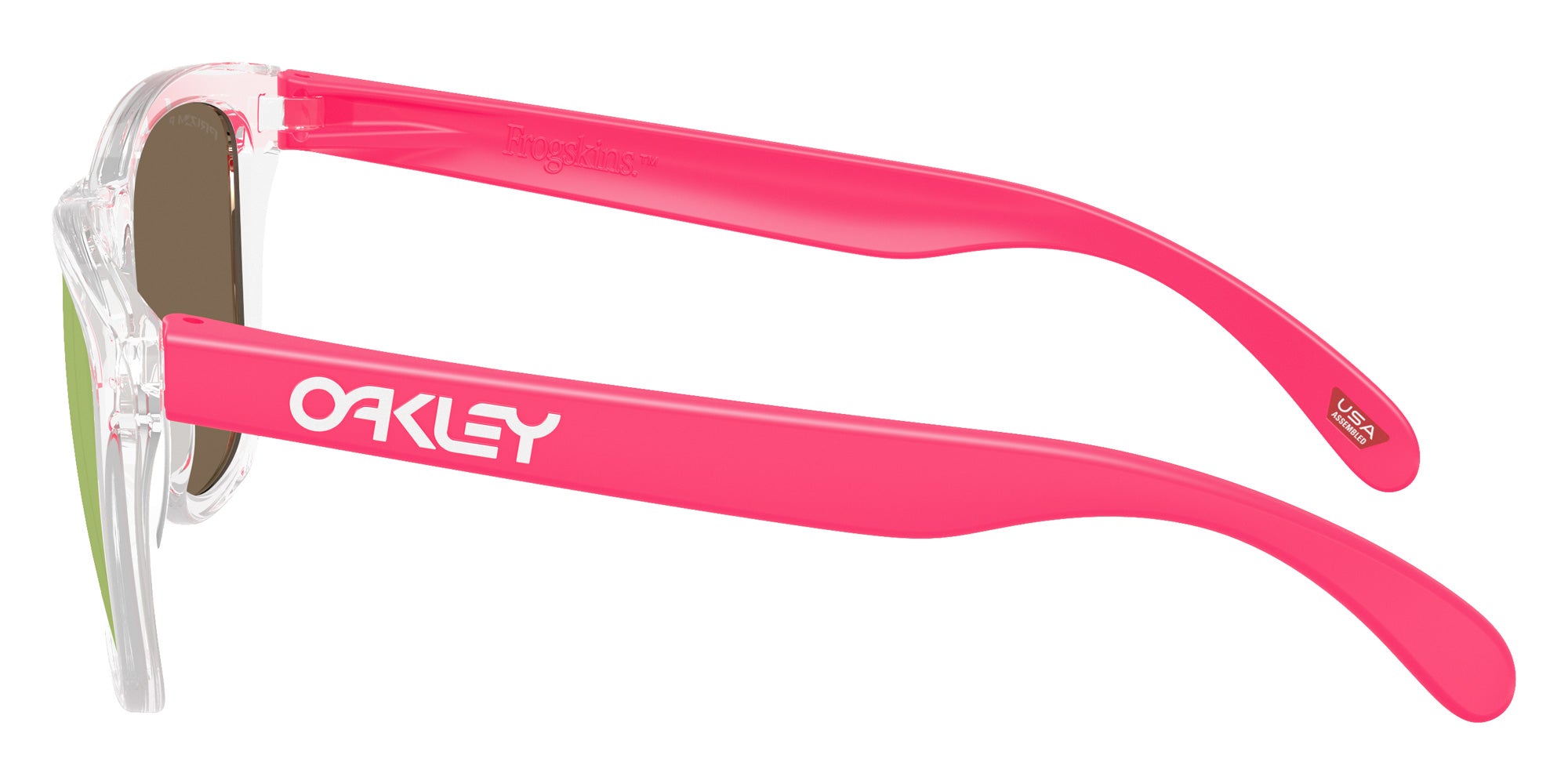 Oakley® OO9013 FROGSKINS OO9013 9013M9 55 Sunglasses - Clear / Prizm Rose Gold Polarized Mirrored 9013M9