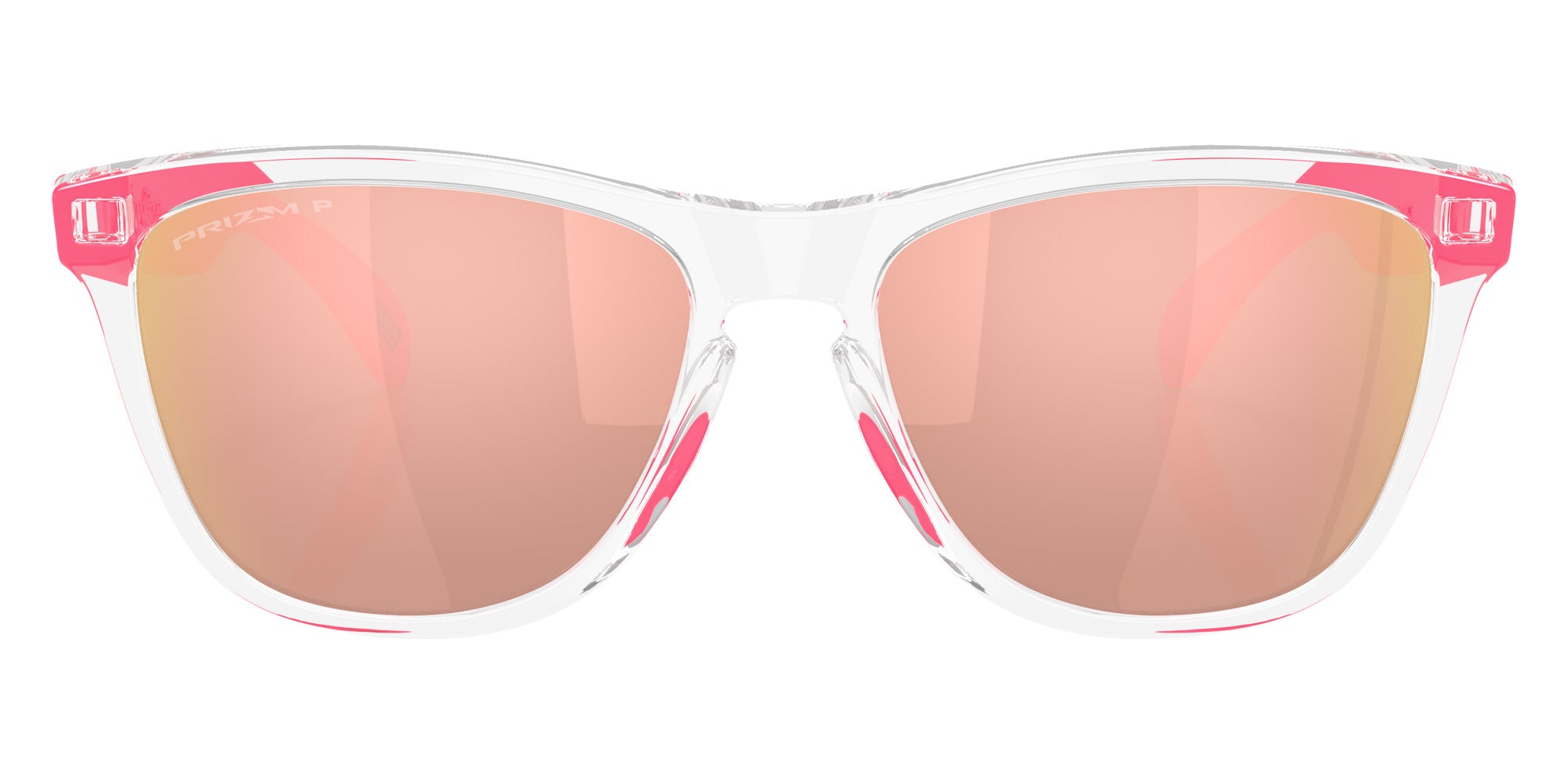 Oakley® OO9013 FROGSKINS OO9013 9013M9 55 Sunglasses - Clear / Prizm Rose Gold Polarized Mirrored 9013M9