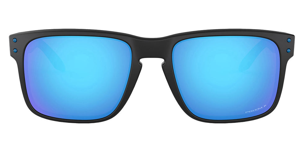 Oakley® OO9102 Holbrook OO9102 9102H0 55 - Matte black prizmatic/Prizm sapphire polarized Sunglasses