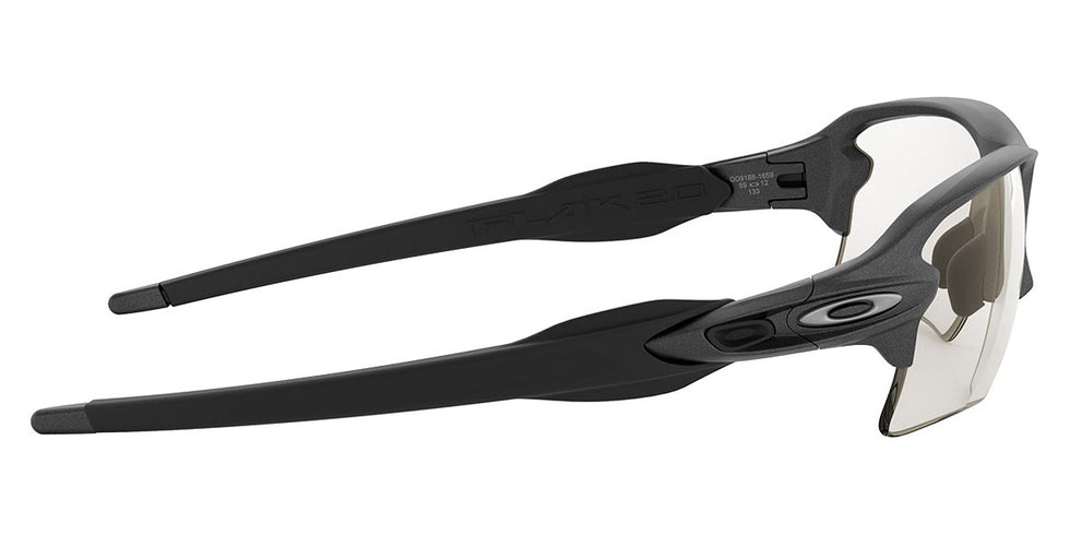 Oakley® OO9188 Flak 2.0 XL OO9188 918816 59 - Steel/Clear to black iridium photochromic Sunglasses