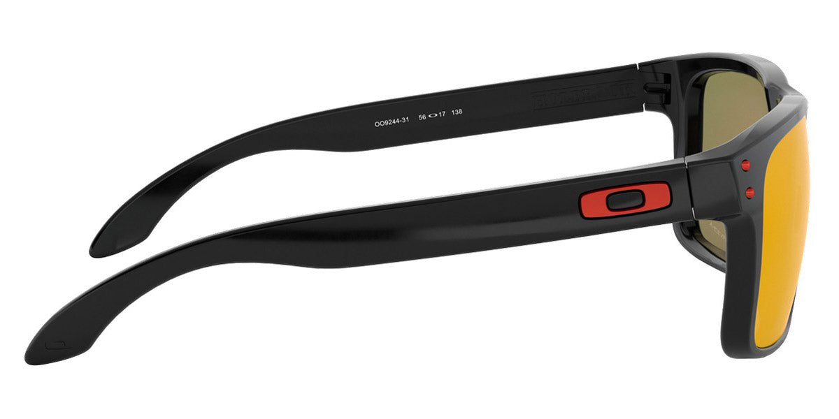 Oakley® OO9244 Holbrook (A) OO9244 924431 56 - Polished Black / Prizm Ruby Sunglasses