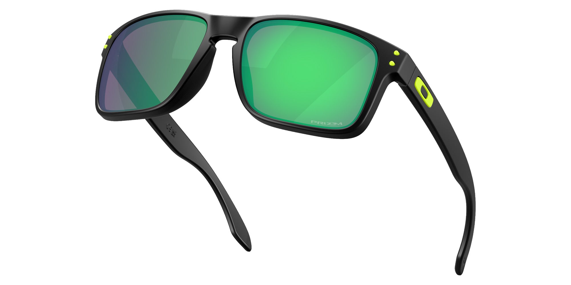 Oakley® OO9244 HOLBROOK (A) OO9244 924483 56 Sunglasses - Matte Black / Prizm Road Jade Mirrored