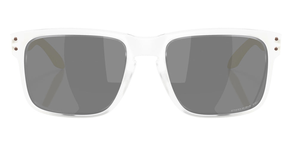 Oakley® OO9244 HOLBROOK (A) OO9244 924484 56 Sunglasses - Matte Clear / Prizm Black Polarized Mirrored 924484