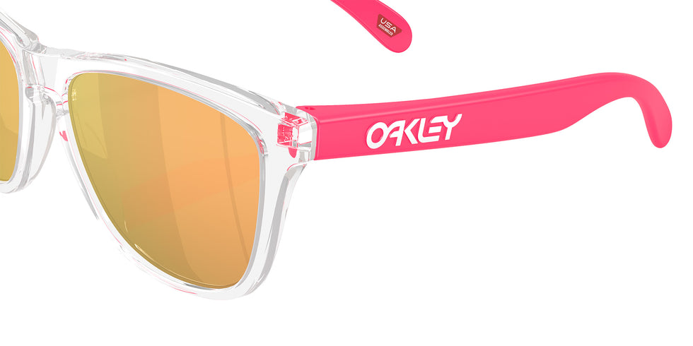 Oakley® OO9245 FROGSKINS (A) OO9245 9245F1 54 Sunglasses - Clear / Prizm Rose Gold Polarized Mirrored 9245F1