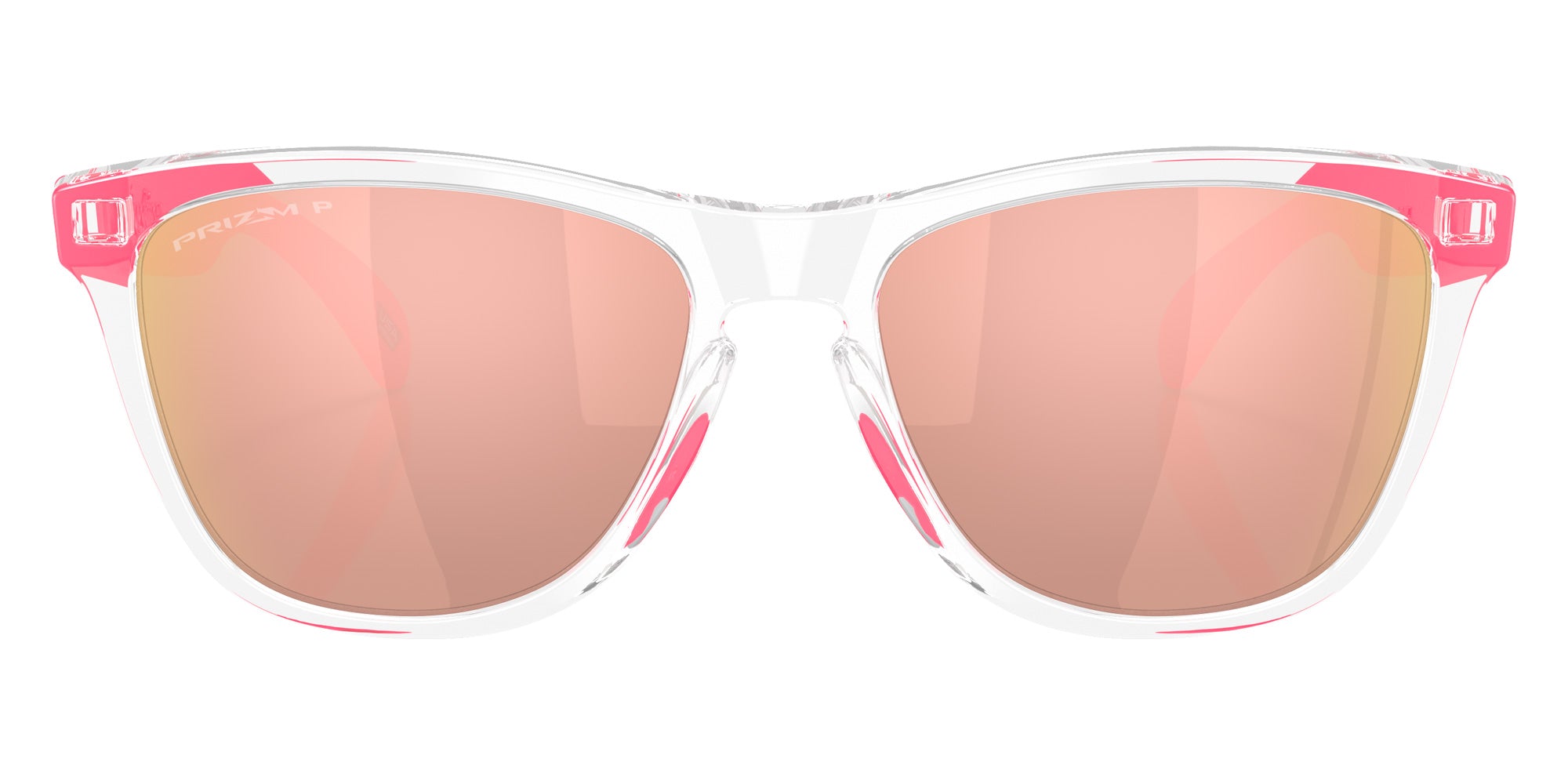 Oakley® OO9245 FROGSKINS (A) OO9245 9245F1 54 Sunglasses - Clear / Prizm Rose Gold Polarized Mirrored 9245F1