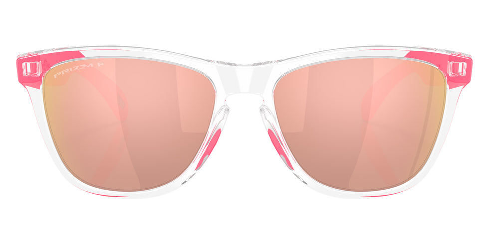 Oakley® OO9245 FROGSKINS (A) OO9245 9245F1 54 Sunglasses - Clear / Prizm Rose Gold Polarized Mirrored 9245F1