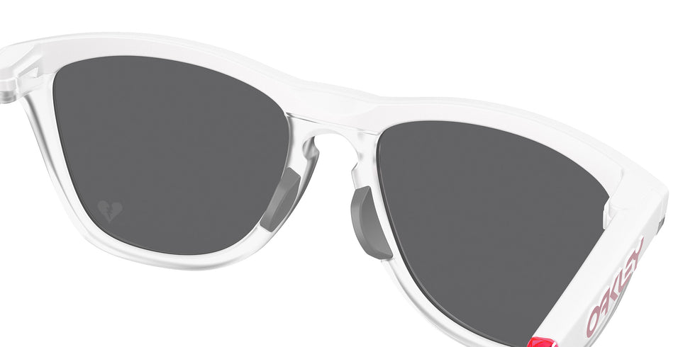Oakley® OO9289 FROGSKINS HYBRID OO9289 928910 55 Sunglasses - Matte White / Prizm Black Mirrored