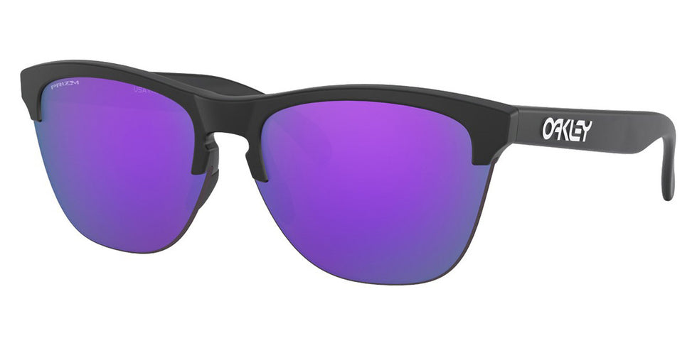 Oakley® OO9374 Frogskins Lite OO9374 937431 63 - Matte Black / Prizm Violet Sunglasses