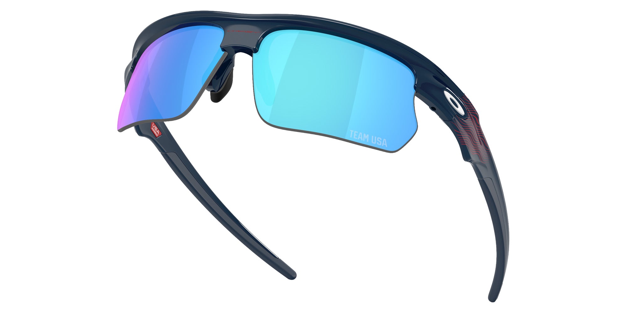Oakley® OO9400 BISPHAERA OO9400 940028 68 Sunglasses - Team USA Abyss / Prizm Sapphire Mirrored 940028