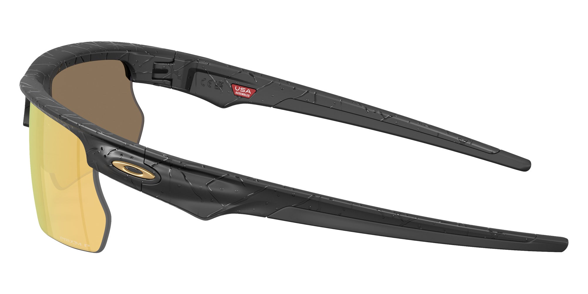Oakley® OO9400 BISPHAERA OO9400 940030 68 Sunglasses - Matte Black Splatter / Prizm 24K Polarized Mirrored 940030