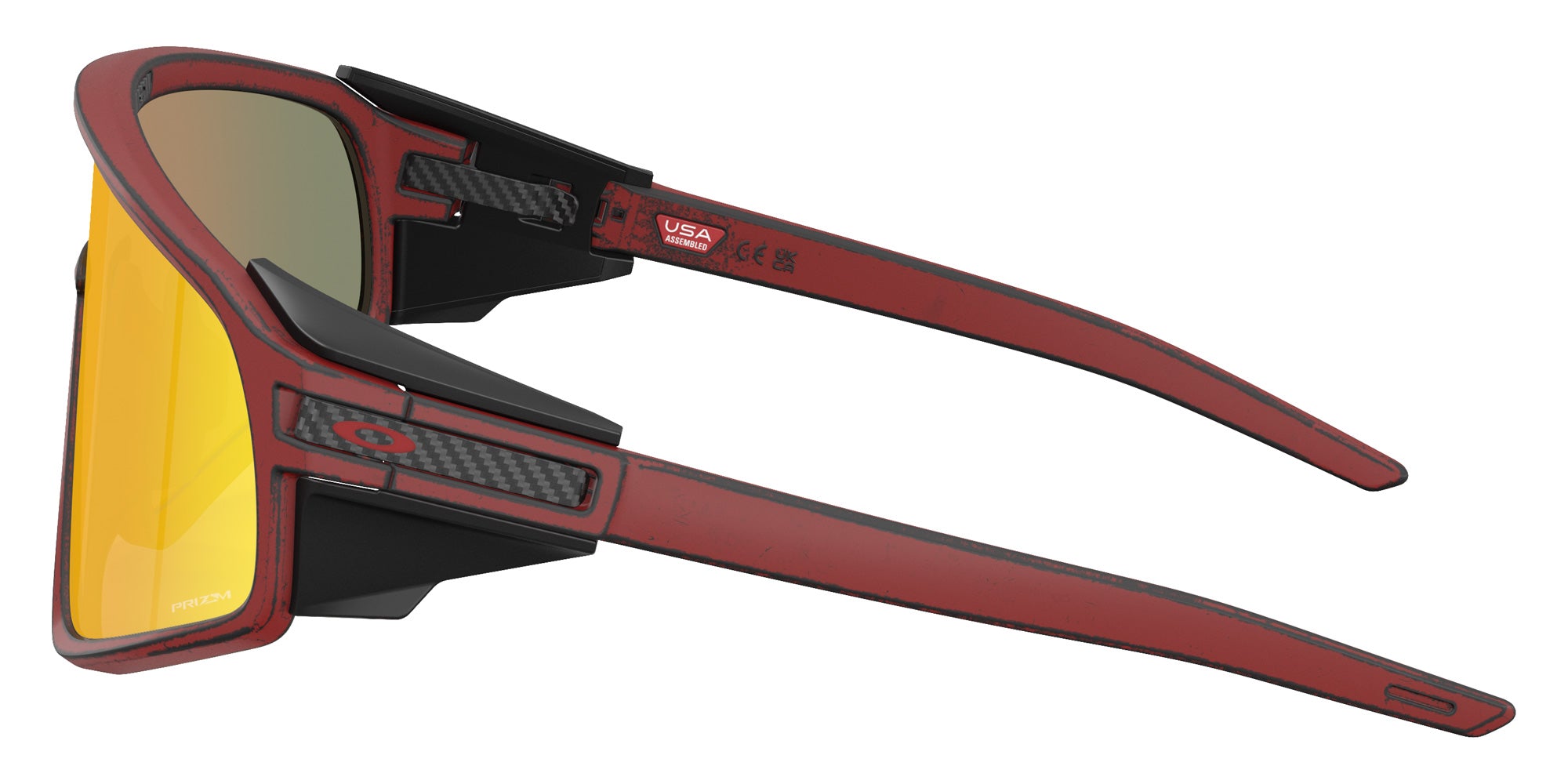 Oakley® OO9404 LATCH PANEL OO9404 940423 35 Sunglasses - Raceworn Red Knight / Prizm Ruby Mirrored