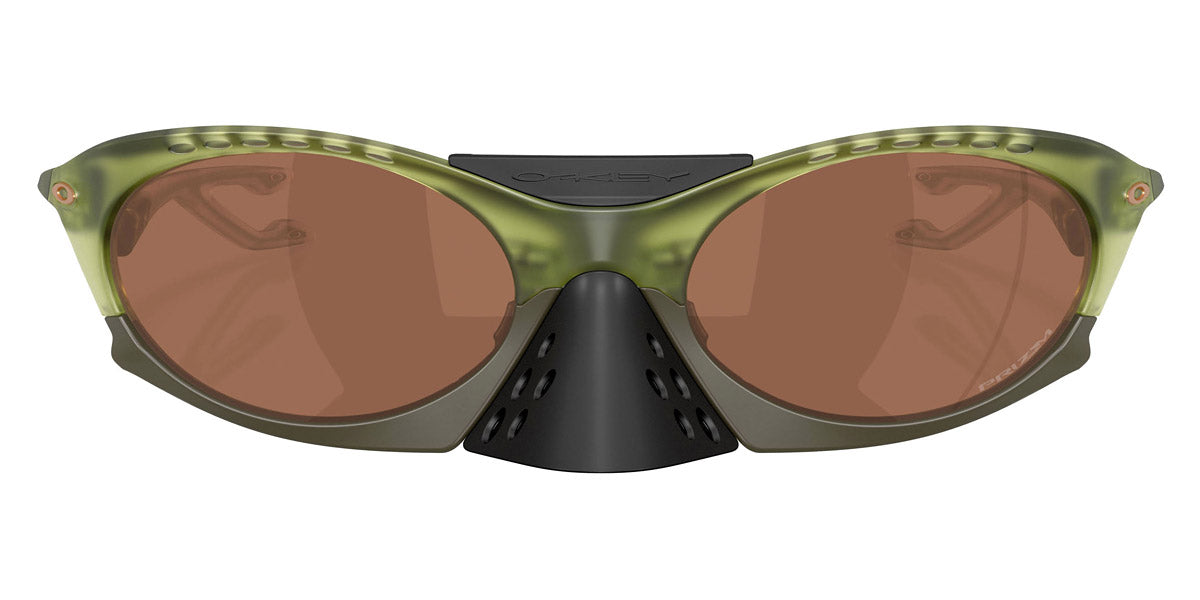 Oakley® OO9437 PLANTARIS OO9437 943703 63 Sunglasses - Matte Transparent Fern / Prizm Tungsten Mirrored