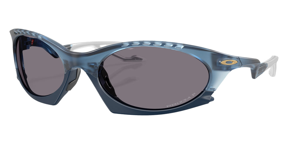 Oakley® OO9437 PLANTARIS OO9437 943709 63 Sunglasses - Matte Transparent Abyss / Prizm Gray Polarized
