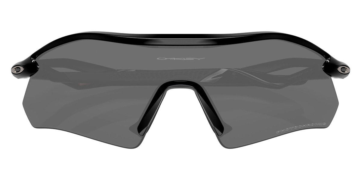 Oakley® OO9495D RADAR PLATE OO9495D 949502 36 Sunglasses - Polished Black / Clear to Black Iridium Photochromic Mirrored