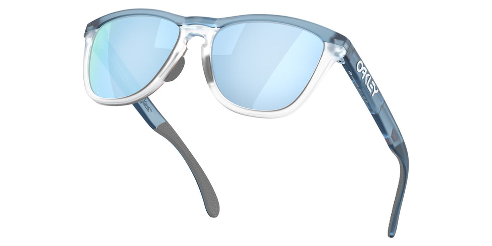 Oakley® OO9503 FROGSKINS RANGE XL OO9503 950303 58 Sunglasses - Transparent Stonewash/Clear / Prizm Deep Water Polarized Mirrored