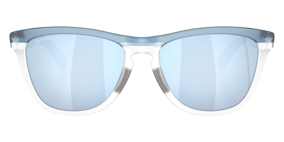 Oakley® OO9503 FROGSKINS RANGE XL OO9503 950303 58 Sunglasses - Transparent Stonewash/Clear / Prizm Deep Water Polarized Mirrored
