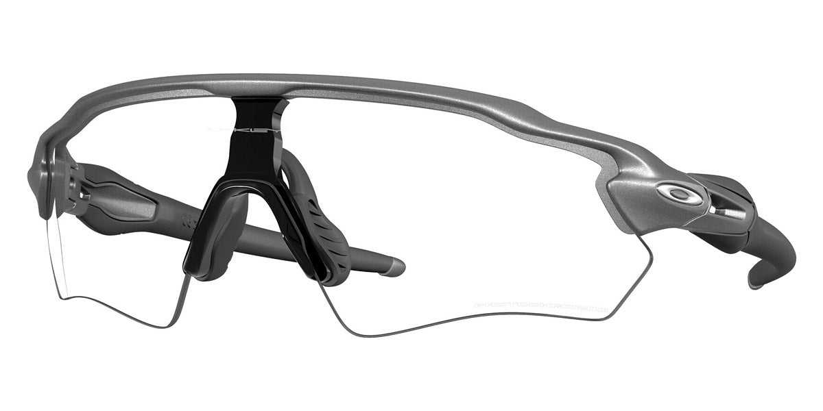 Oakley® OO9510 Radar Ev S Path OO9510 951008 31 - Steel/Clear To Black Iridium Photochromic Sunglasses