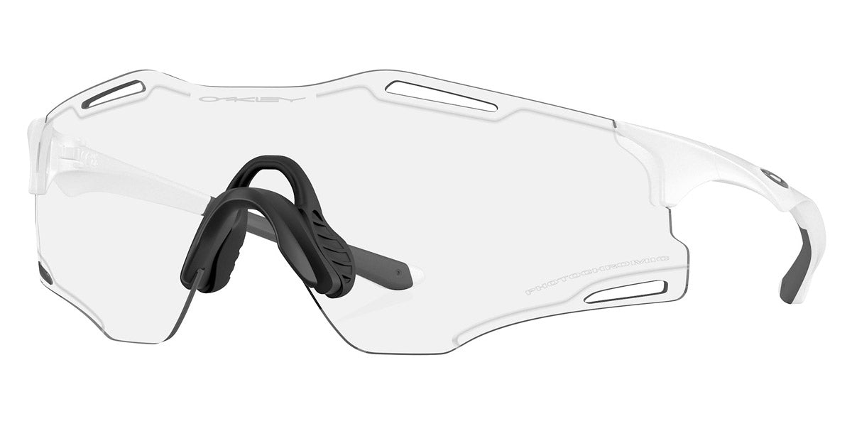 Oakley® OO9512D Cybr Zero OO9512D 951201 39 - Matte White/Clear To Black Iridium Photochromic Sunglasses