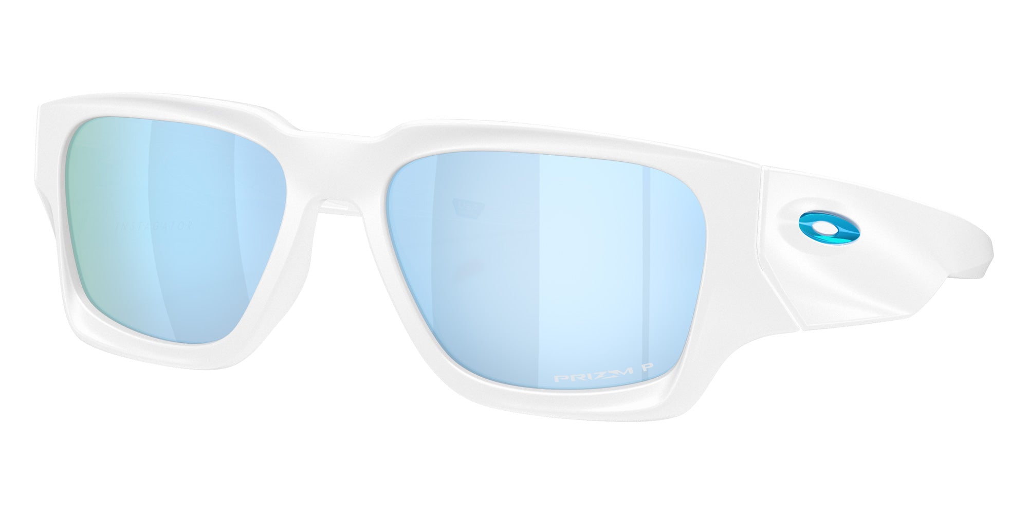 Oakley® OO9514 INSTAGATOR OO9514 951404 58 Sunglasses - Matte White / Prizm Deep Water Polarized Mirrored