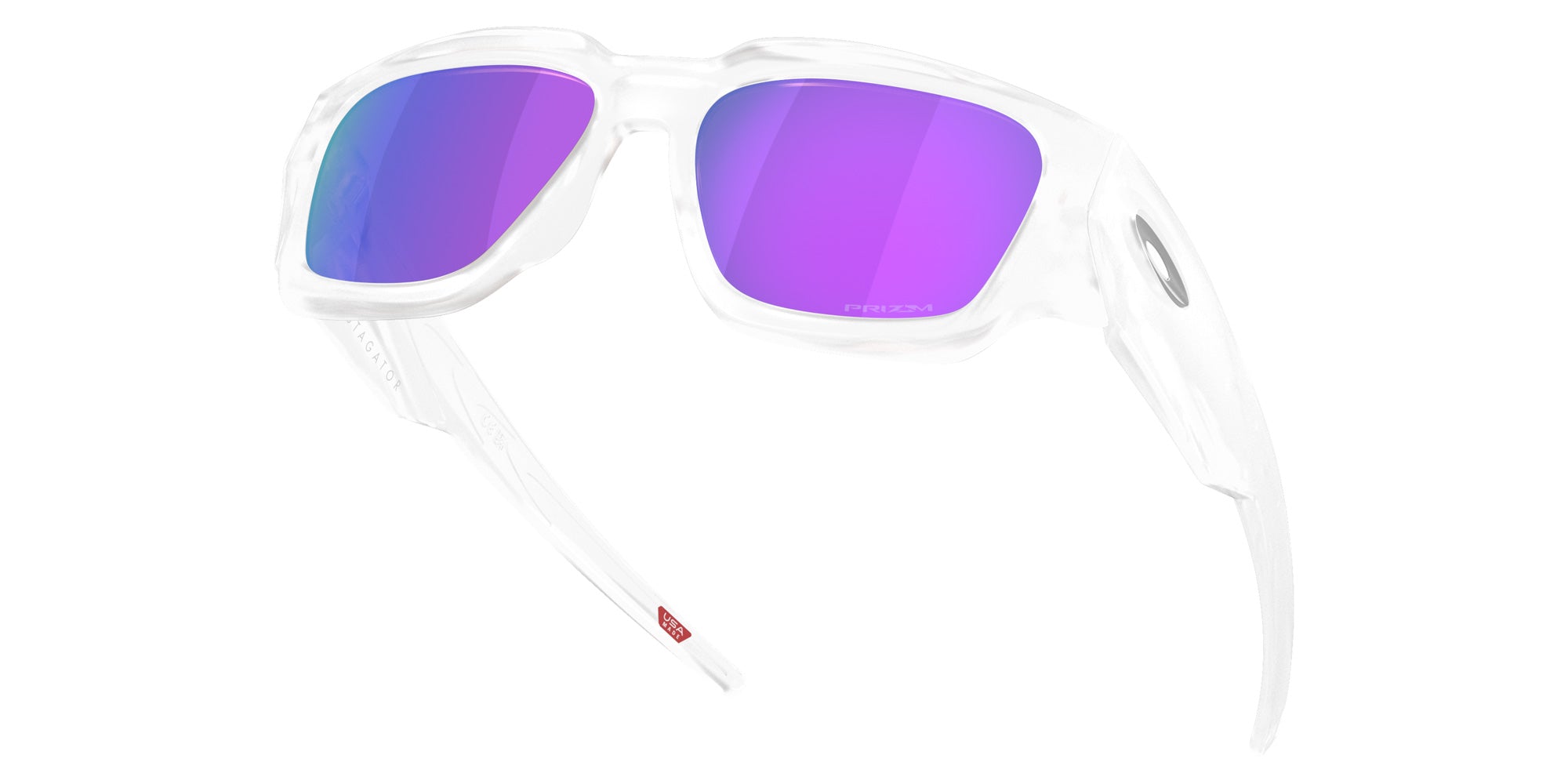 Oakley® OO9514 INSTAGATOR OO9514 951406 58 Sunglasses - Matte Clear / Prizm Violet Mirrored