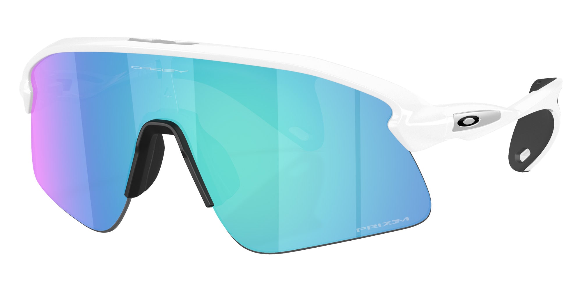 Oakley® OO9517 STUNT DEVIL OO9517 951704 39 Sunglasses - Matte White / Prizm Sapphire Mirrored