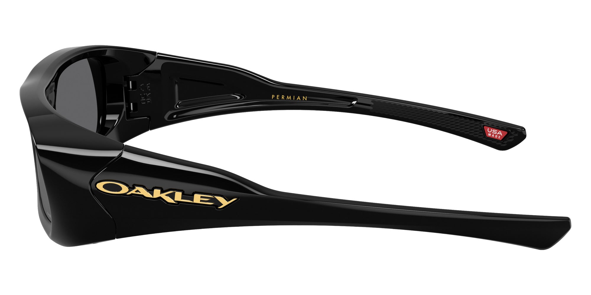 Oakley® OO9520 PERMIAN OO9520 952001 59 Sunglasses - Black / Prizm Black Mirrored