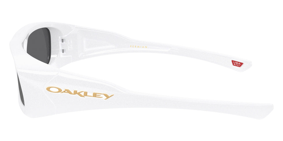 Oakley® OO9520 PERMIAN OO9520 952002 59 Sunglasses - Pearlized White / Prizm Black Mirrored