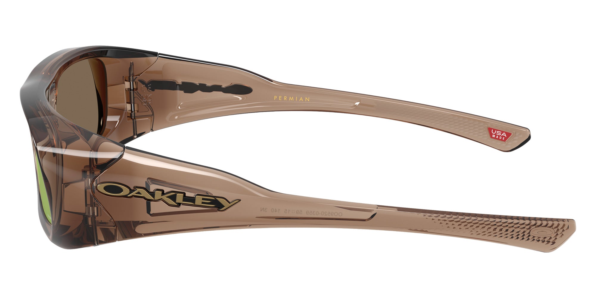 Oakley® OO9520 PERMIAN OO9520 952003 59 Sunglasses - Brown Smoke / Prizm Rose Gold Mirrored