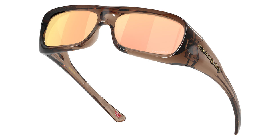 Oakley® OO9520 PERMIAN OO9520 952003 59 Sunglasses - Brown Smoke / Prizm Rose Gold Mirrored