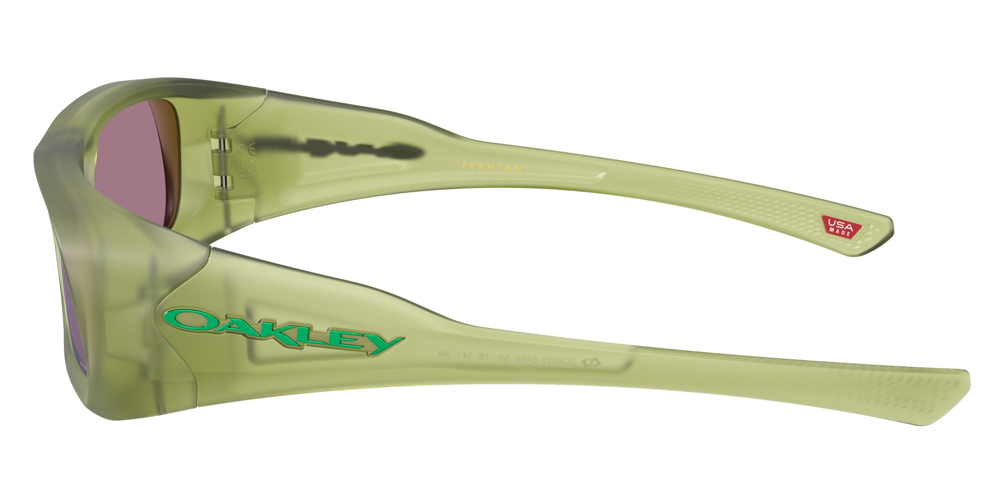 Oakley® OO9520 PERMIAN OO9520 952004 59 Sunglasses - Matte Transparent Fern / Prizm Jade Mirrored