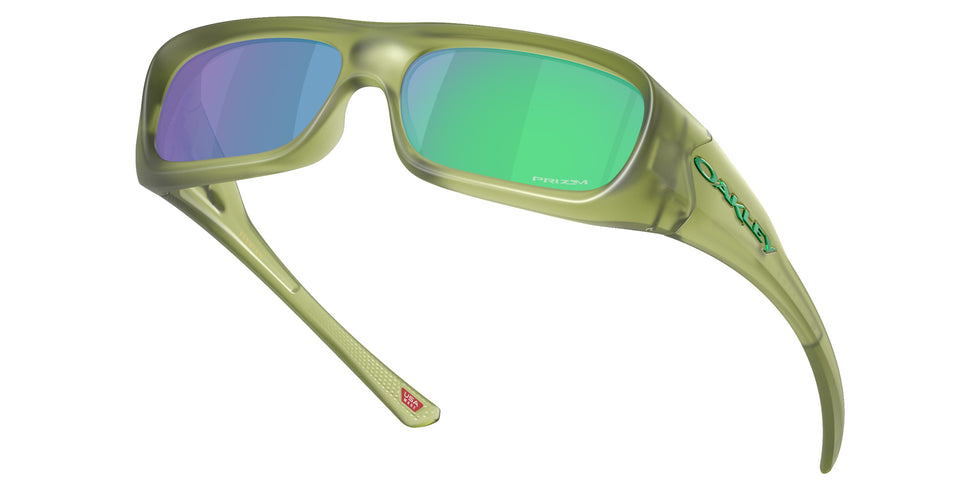 Oakley® OO9520 PERMIAN OO9520 952004 59 Sunglasses - Matte Transparent Fern / Prizm Jade Mirrored