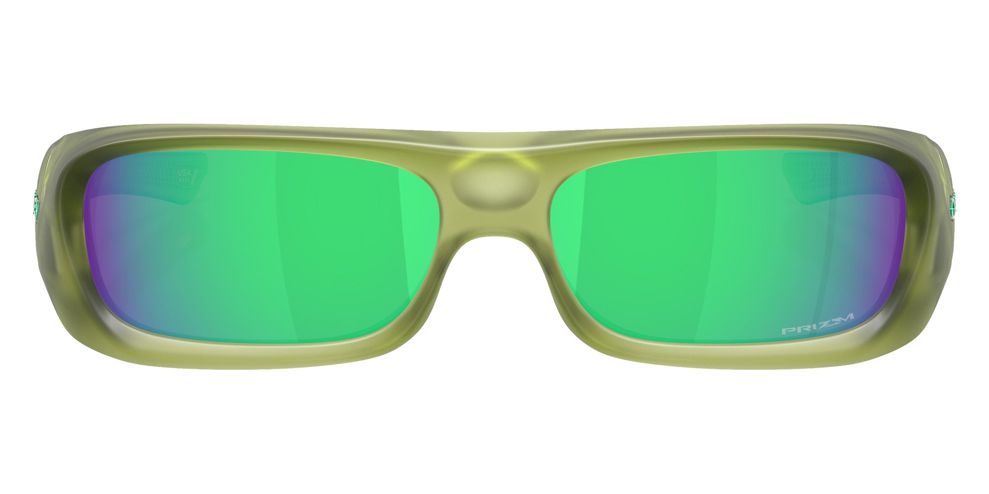 Oakley® OO9520 PERMIAN OO9520 952004 59 Sunglasses - Matte Transparent Fern / Prizm Jade Mirrored